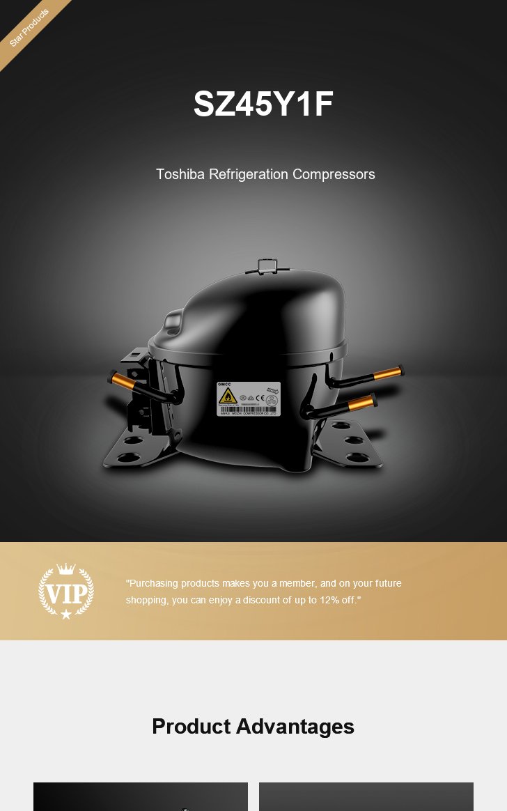 Toshiba Compressor SZ45Y1F, technical parameters pdf, structure diagram